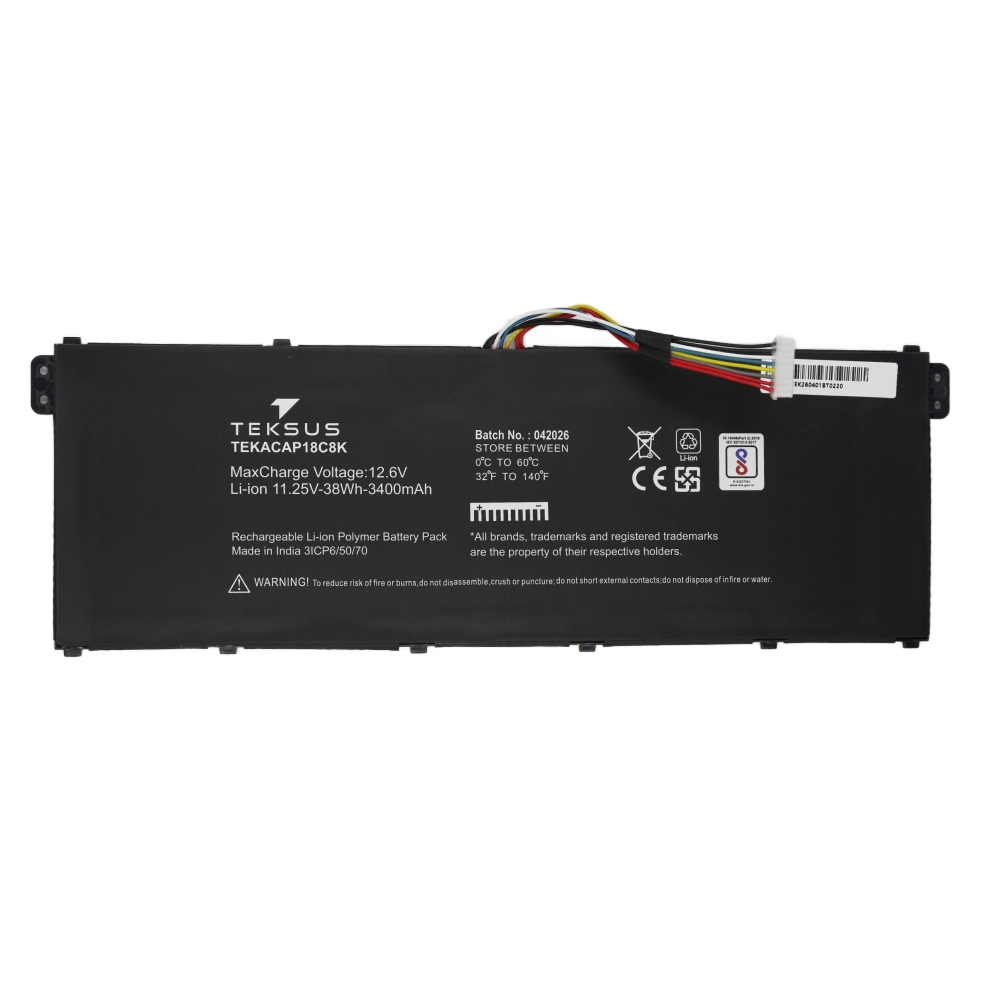 Teksus Laptop Battery Compatible For Acer Swift 3 SF314 | AP18C8K 3C view 2